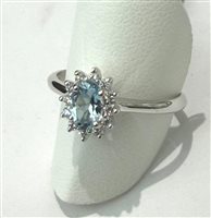 Anillo Lux Gioielli Mujer in Oro blanco Acquamarina ANLK03031AM;050;BI